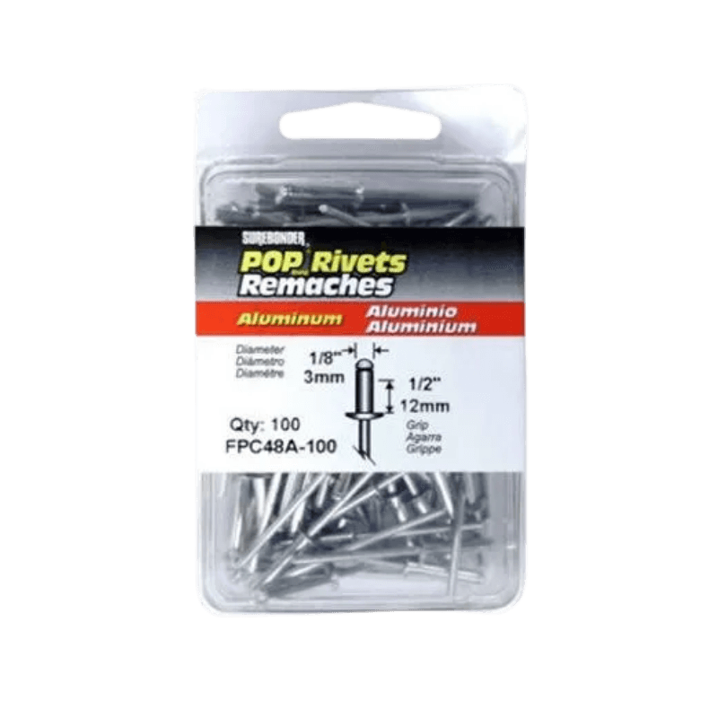 Pop, Aluminum Short Rivets, 1/8-In 50-Pk.