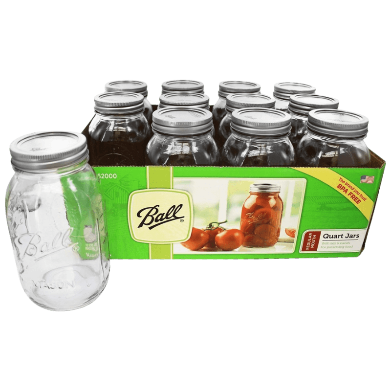 Ball®, Ball Regular Mouth Canning Jar 1 quart. 12-pack.