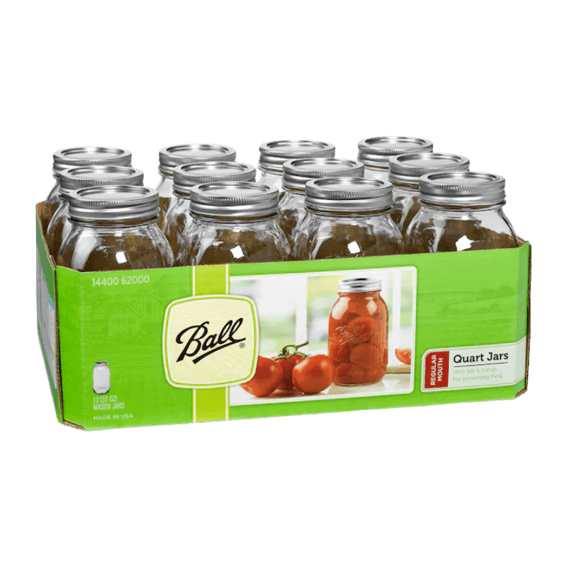 Ball®, Ball Regular Mouth Canning Jar 1 quart. 12-pack.