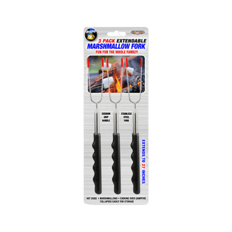 Blazing LEDz, Blazing LEDz Extendable Marshmallow Fork Plastic/Stainless Steel 3-Pack.