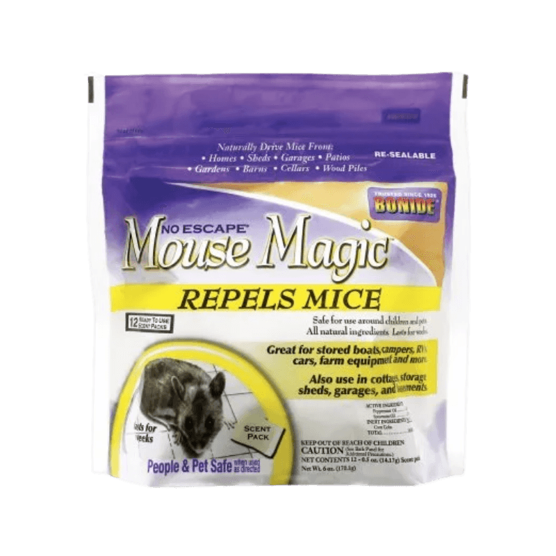 Bonide, Bonide Mouse Magic Ready-to-Use Mouse Repellent Scent Packs 12-Pack.