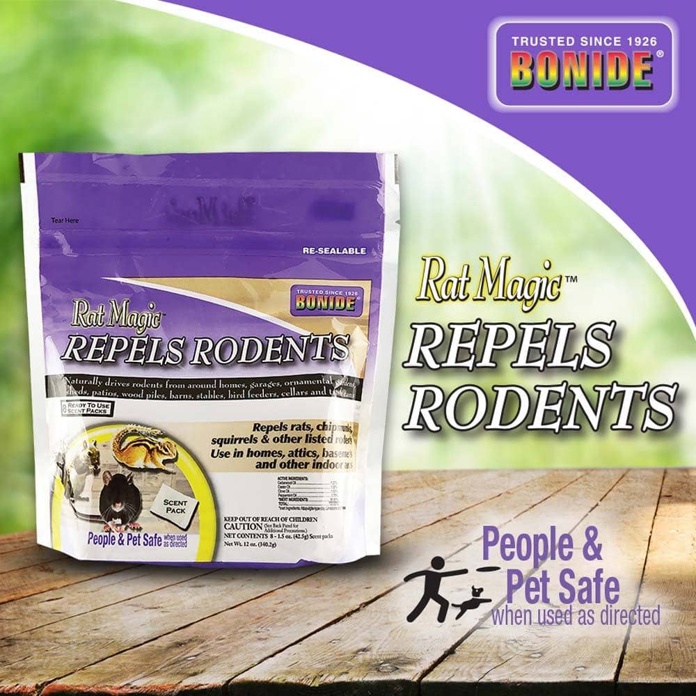 Bonide, Bonide Rat Magic Repellent Scent Pouch 8-Pack.