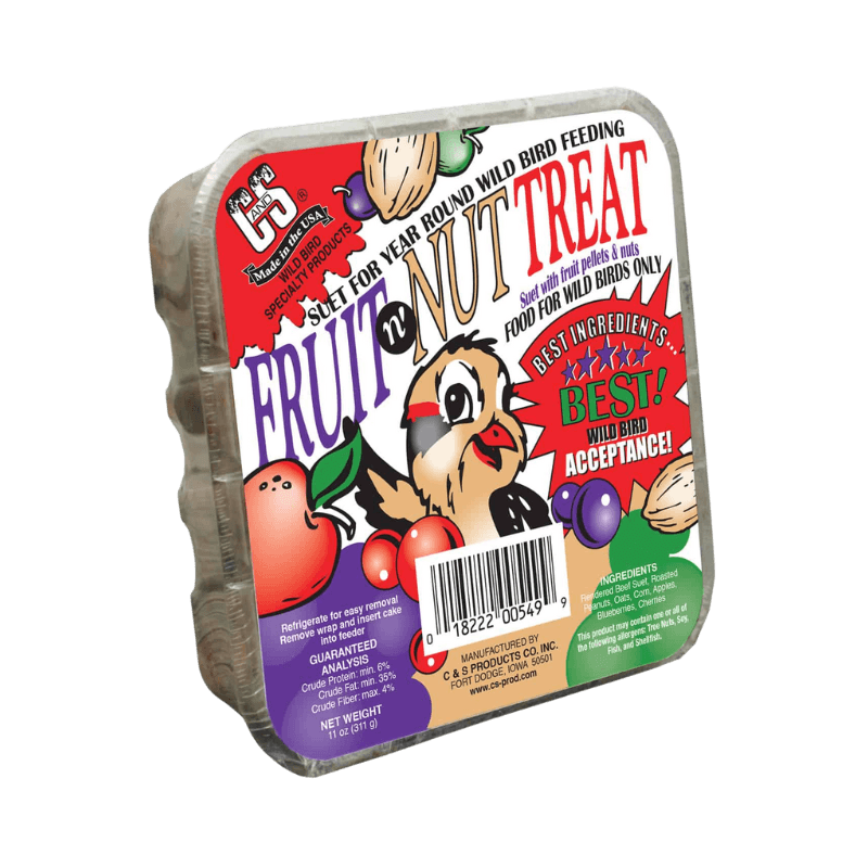 C&S, C&S Fruit N' Nut Treat Suet 11 oz.