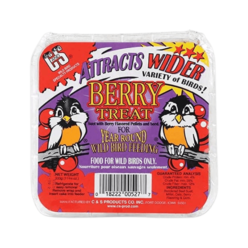 C&S, C&S Products Berry Treat Wild Bird Food Berry Suet 11.75 oz.