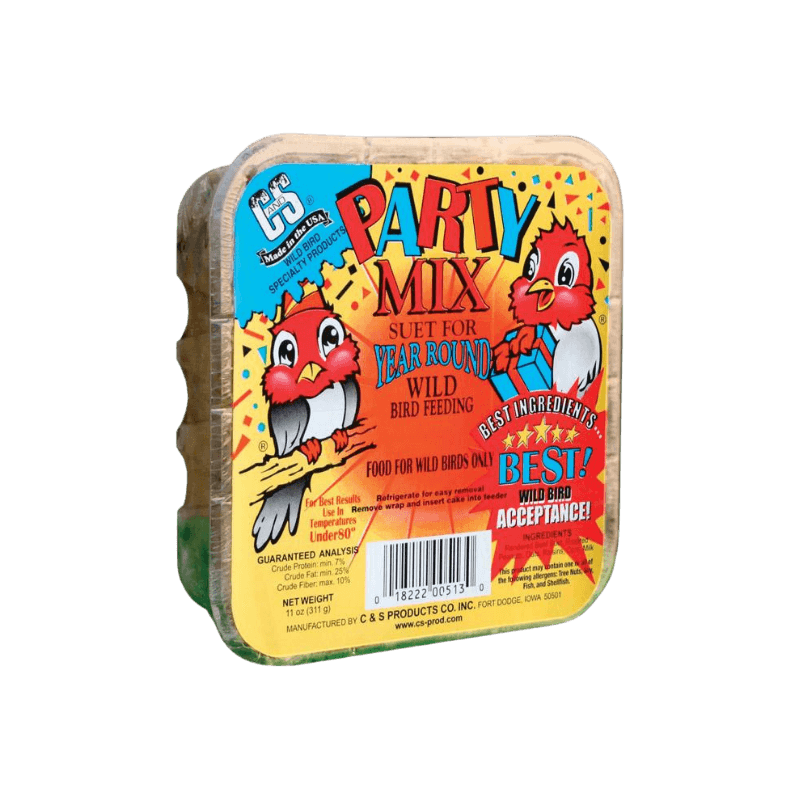 C&S, C&S Products Party Mix Wild Bird Food Beef Suet 11 oz.