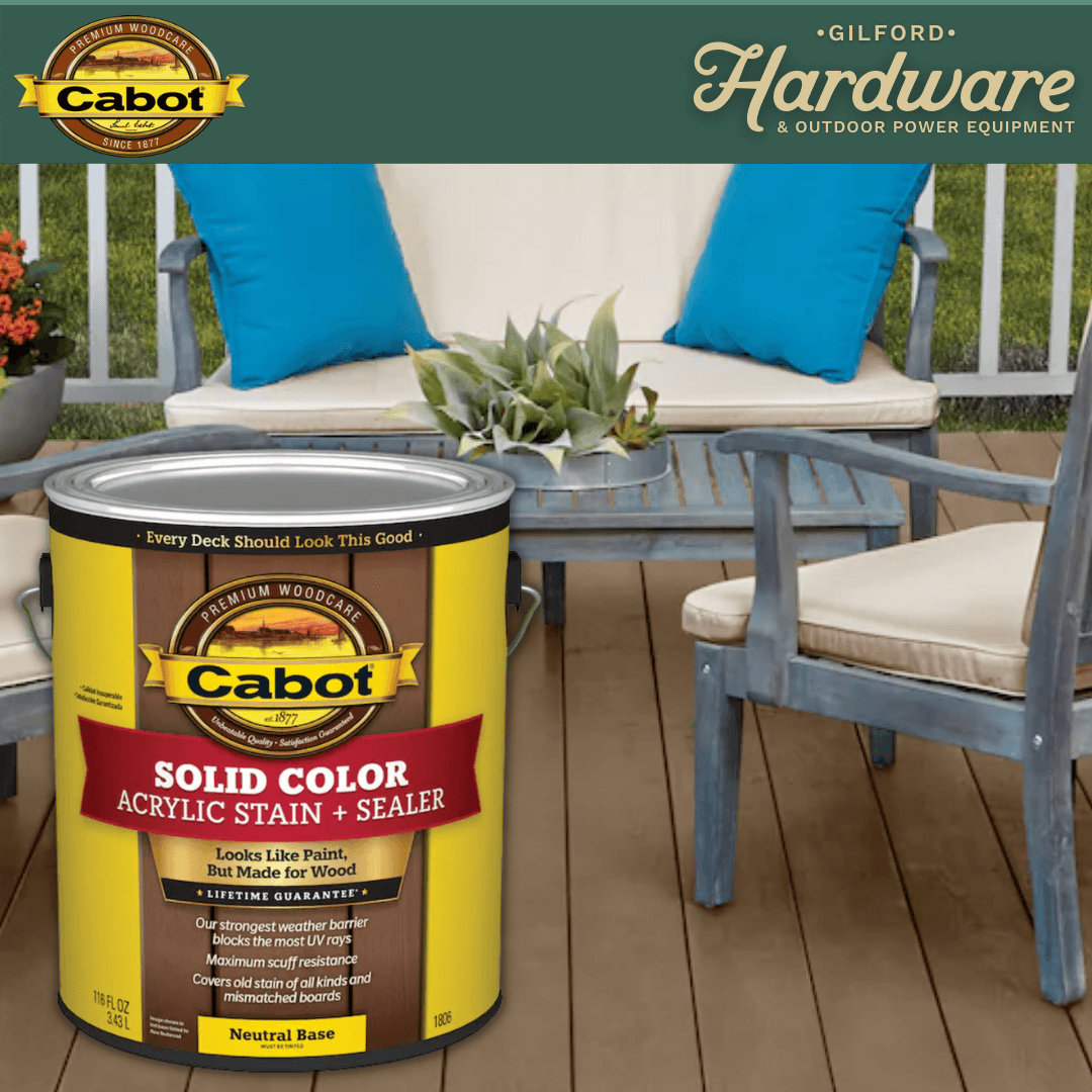 Cabot, Cabot Deck Stain Solid Tintable Water-Based Acrylic Quart