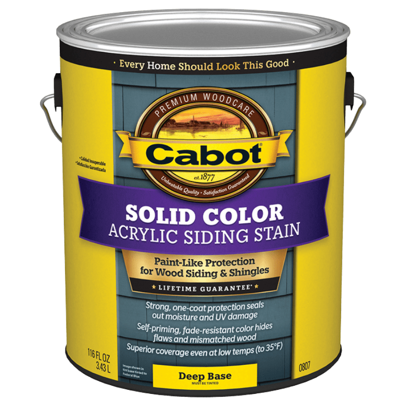 Cabot, Cabot Siding Stain Solid Tintable Water-Based Acrylic Gallon