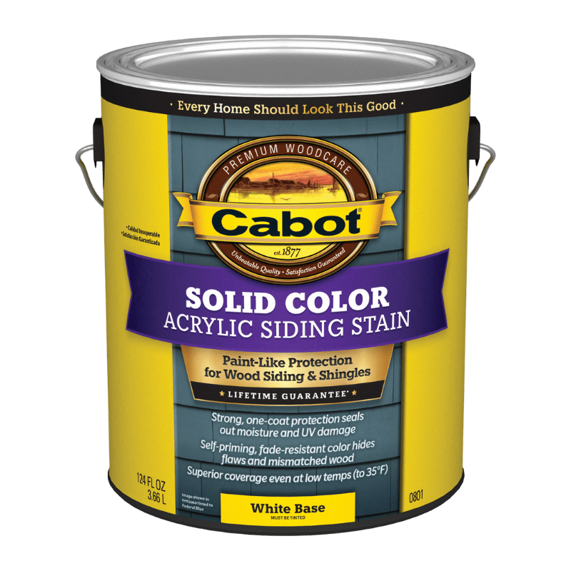 Cabot, Cabot Siding Stain Solid Tintable Water-Based Acrylic Gallon