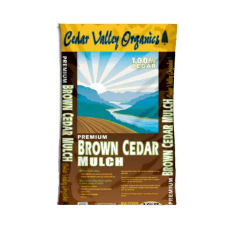 Cedar Valley, Cedar Valley Organics Premium Brown Cedar Mulch 2 ft³