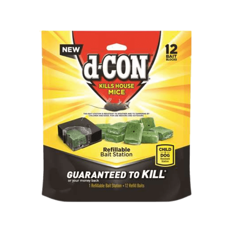 D-Con, D-Con Refillable Mouse Bait Station 12-Pack.