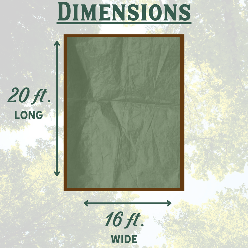 Dry Top, Dry Top Brown/Green Tarp Medium Duty Reversible 16' x 20'