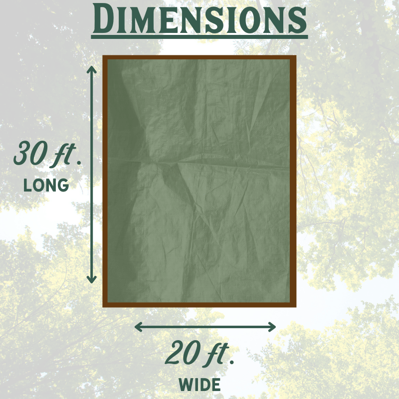 Dry Top, Dry Top Green/Brown Tarp Medium Duty  20' x 30'