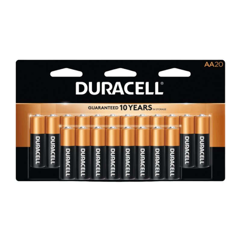 Duracell, Duracell Coppertop Alkaline Batteries AA 20-Pack.