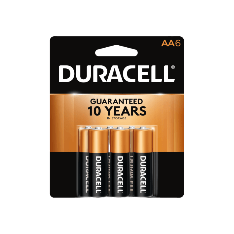 Duracell, Duracell Coppertop Alkaline Batteries AA 6-Pack.