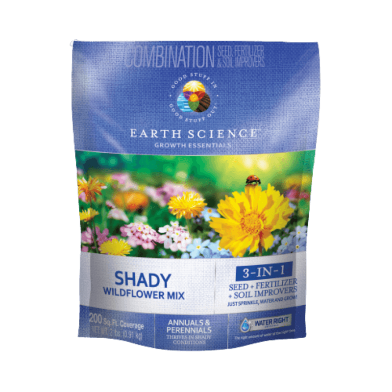 Earth Science, Earth Science Shady Wildflower Mix. Covers 200 sq. ft. 2 lb.