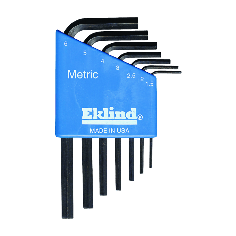 Eklind Tool, Eklind Short Arm Hex L-Key Set Metric 7-pack.