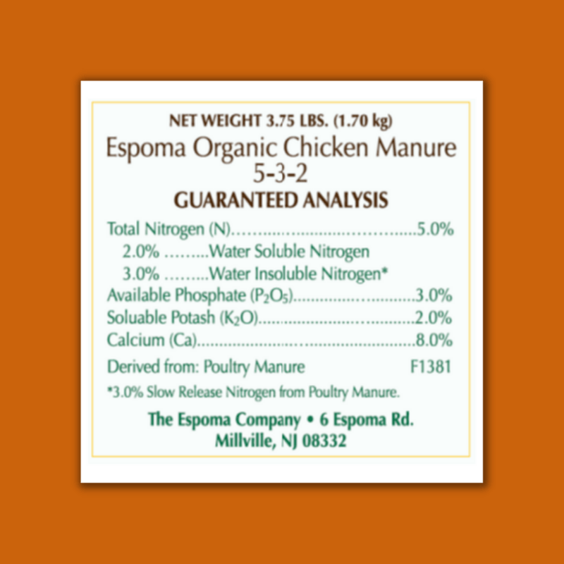 Espoma, Espoma Chicken Manure Fertilizer 3-2-3 25 lb.