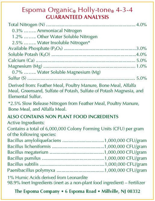 Espoma, Espoma Holly-tone Granules Organic Plant Food 4 lb.