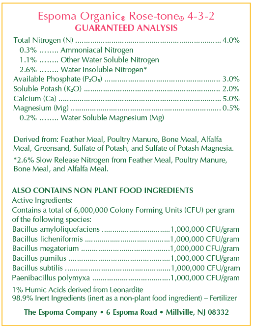 Espoma, Espoma Rose-tone Granules Organic Plant Food 4 lb.