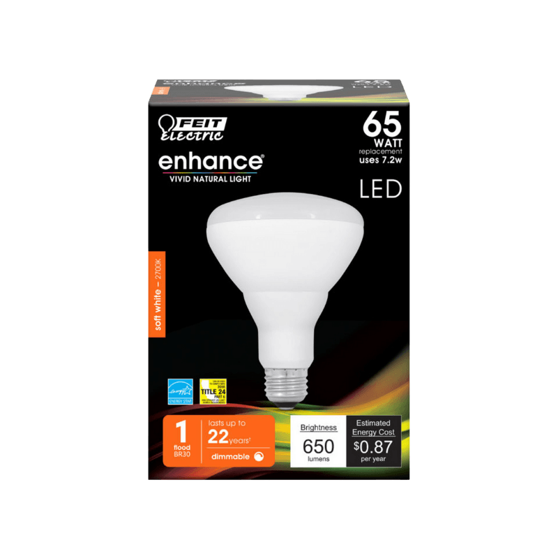 Feit, Feit Electric BR30 E26 (Medium) LED Bulb Soft White 65 Watt Equivalence