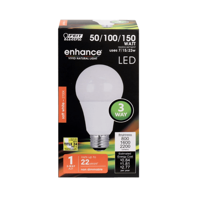 Feit, Feit Electric Enhance A19 E26 (Medium) LED Bulb Soft White 150 Watt Equivalence