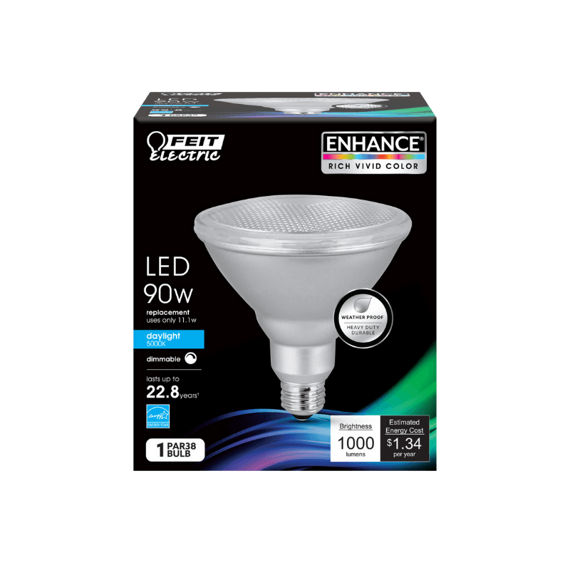 Feit, Feit Electric Enhance PAR38 E26 (Medium) LED Bulb Daylight 90 Watt Equivalence