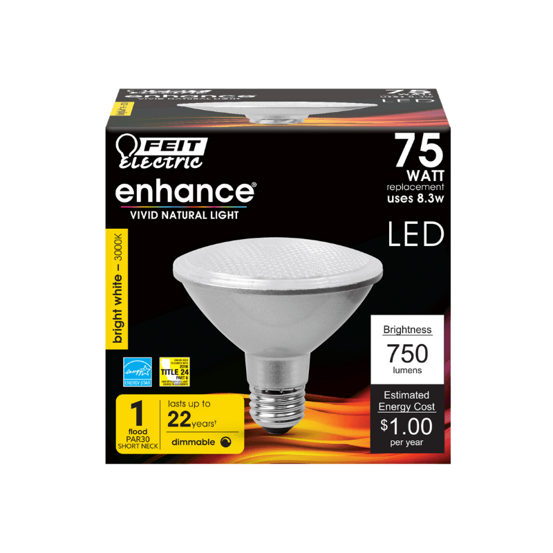 Feit, Feit Electric PAR30 E26 (Medium) LED Bulb Bright White 75 Watt Equivalence