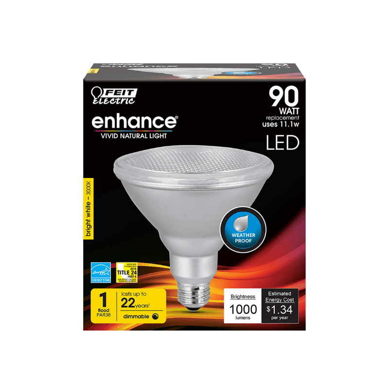 Feit, Feit Electric PAR38 E26 (Medium) LED Bulb Bright White 90 Watt Equivalence