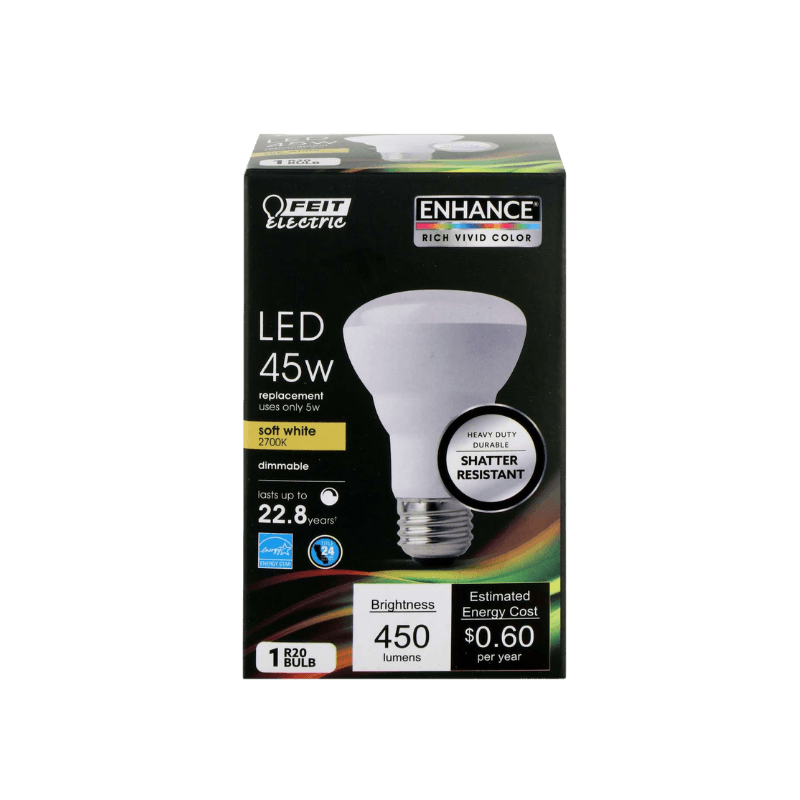 Feit, Feit Electric R20 E26 (Medium) LED Bulb Soft White 45 Watt Equivalence