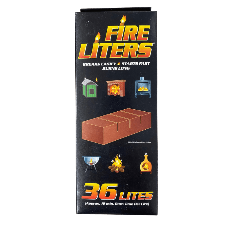 Fire Liters, Fire Liters Wood Fiber Fire Starter 36-Pack.