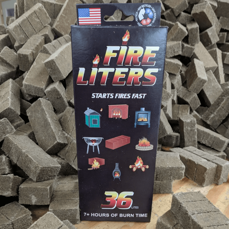 Fire Liters, Fire Liters Wood Fiber Fire Starter 36-Pack.