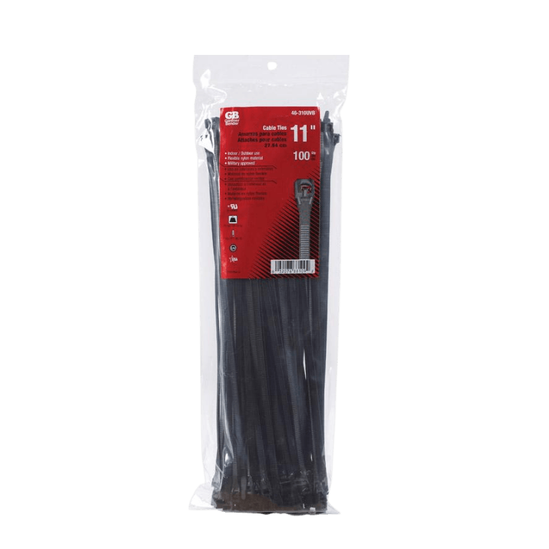 Gardner Bender, Gardner Bender Black Cable Tie 11" 100-Pack.