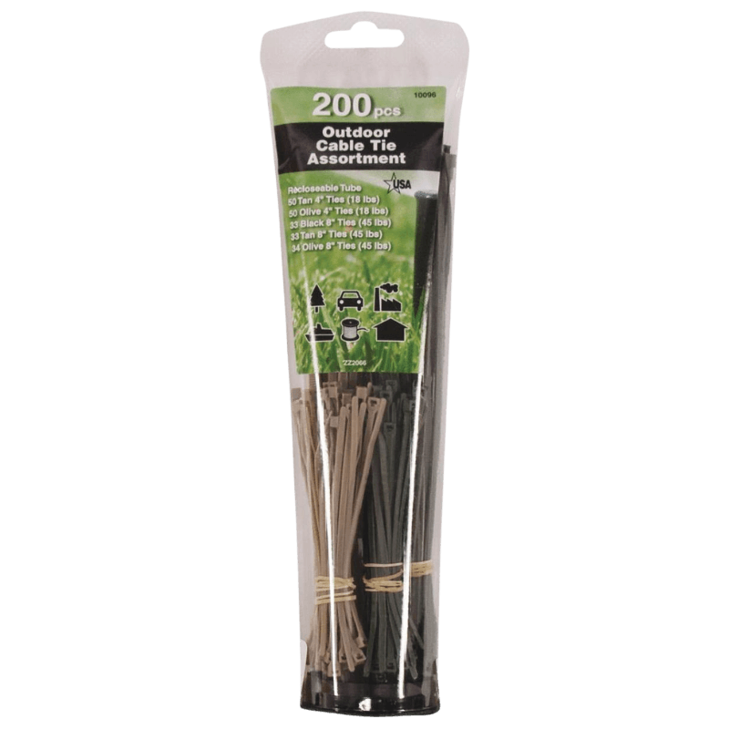 Gardner Bender, Gardner Bender Camouflage Cable Ties 4" and 6" 200-Pack.