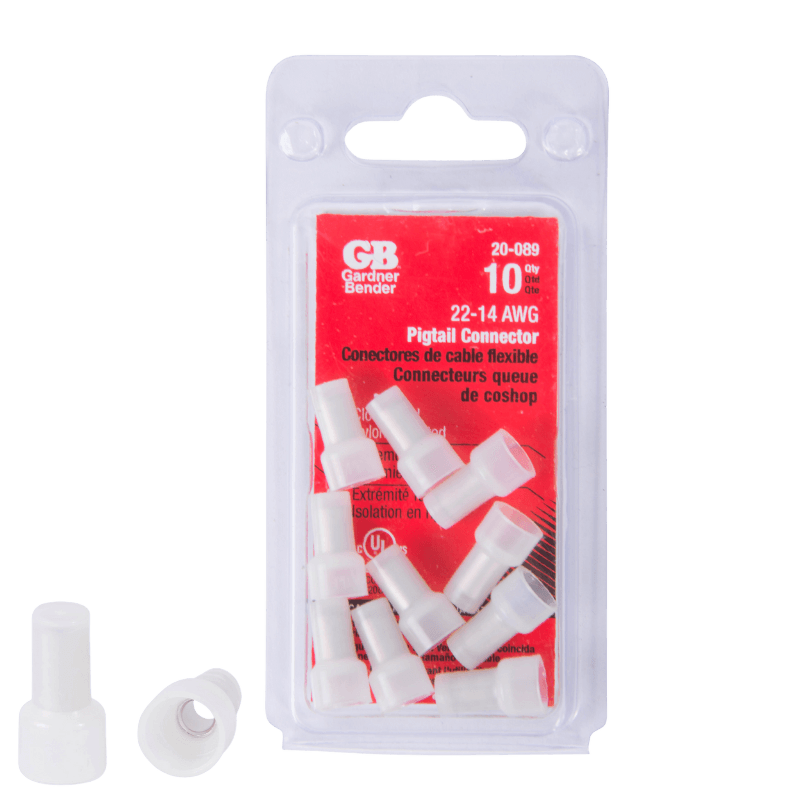 Gardner Bender, Gardner Bender Crimp Connectors White 22-14 Ga. 10-Pack.