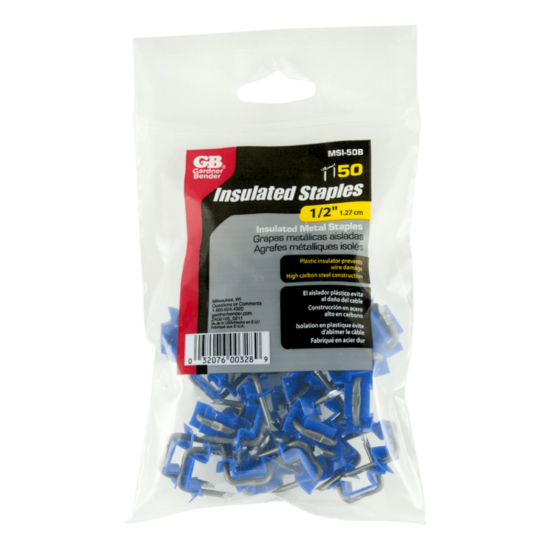 Gardner Bender, Gardner Bender Insulated Staple 1/2" 50-Pack.