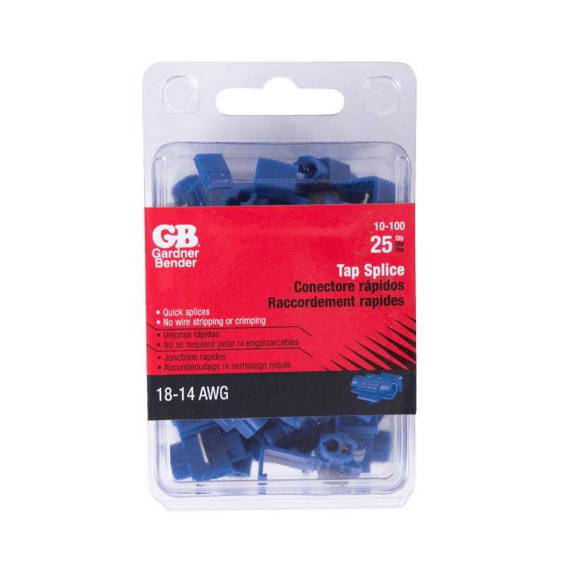 Gardner Bender, Gardner Bender Tap Splice Connector Blue 16-14 Ga. 25-Pack.