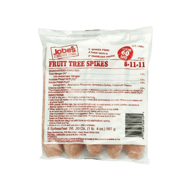 Jobes, Jobes Fruit Tree 8-11-11 Fertilizer Spikes 5-Pack.