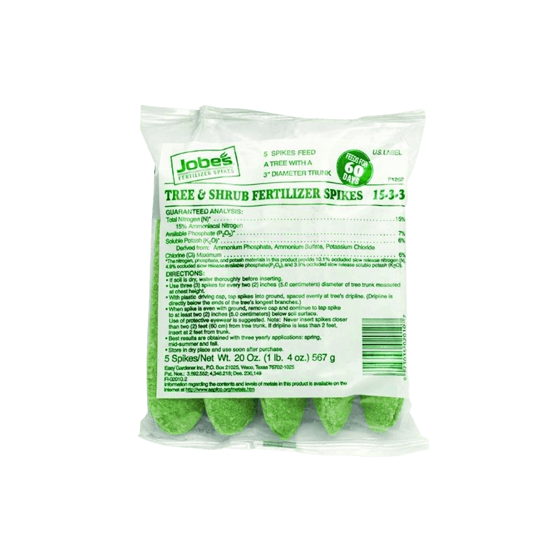 Jobes, Jobes Tree & Shrub 15-3-3 Fertilizer Spikes 5-Pack.