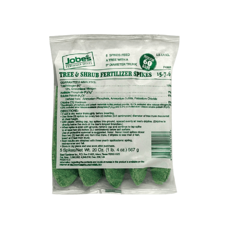 Jobes, Jobes Tree & Shrub 15-3-3 Fertilizer Spikes 5-Pack.