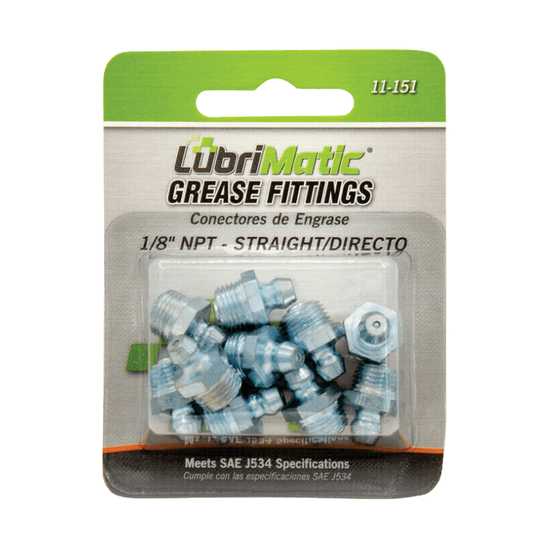 LubriMatic, LubriMatic Straight Grease Fittings 1/8" 10-Pack.