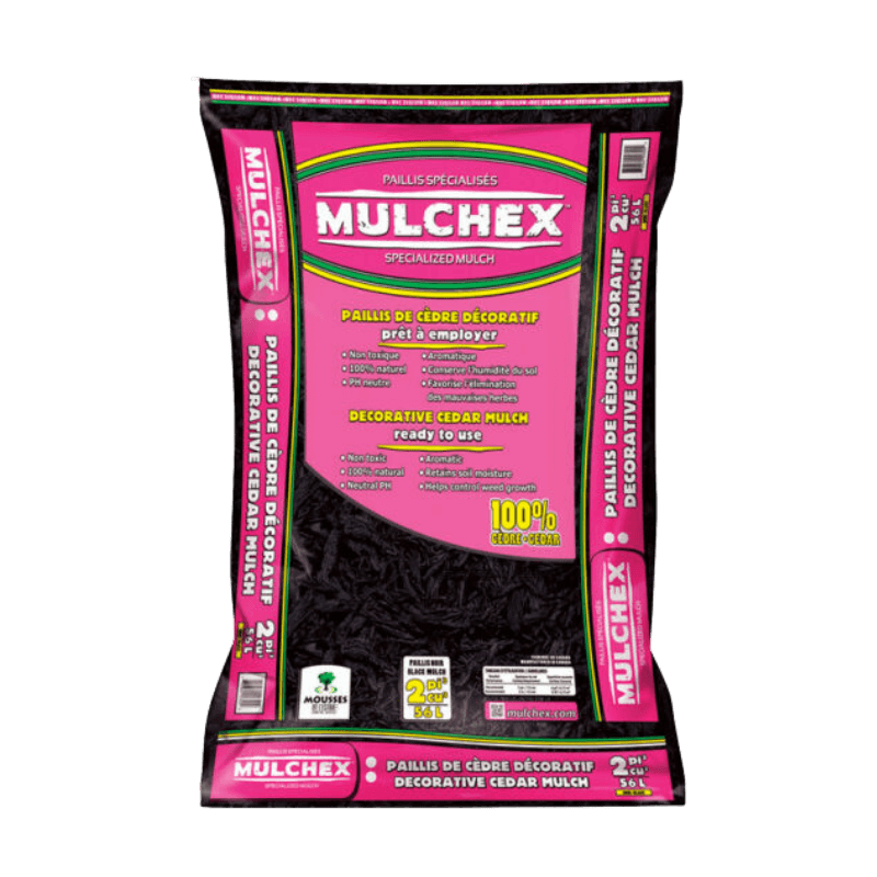 Mulchex, MULCHEX Black Decorative Cedar Mulch 2 cu. ft.