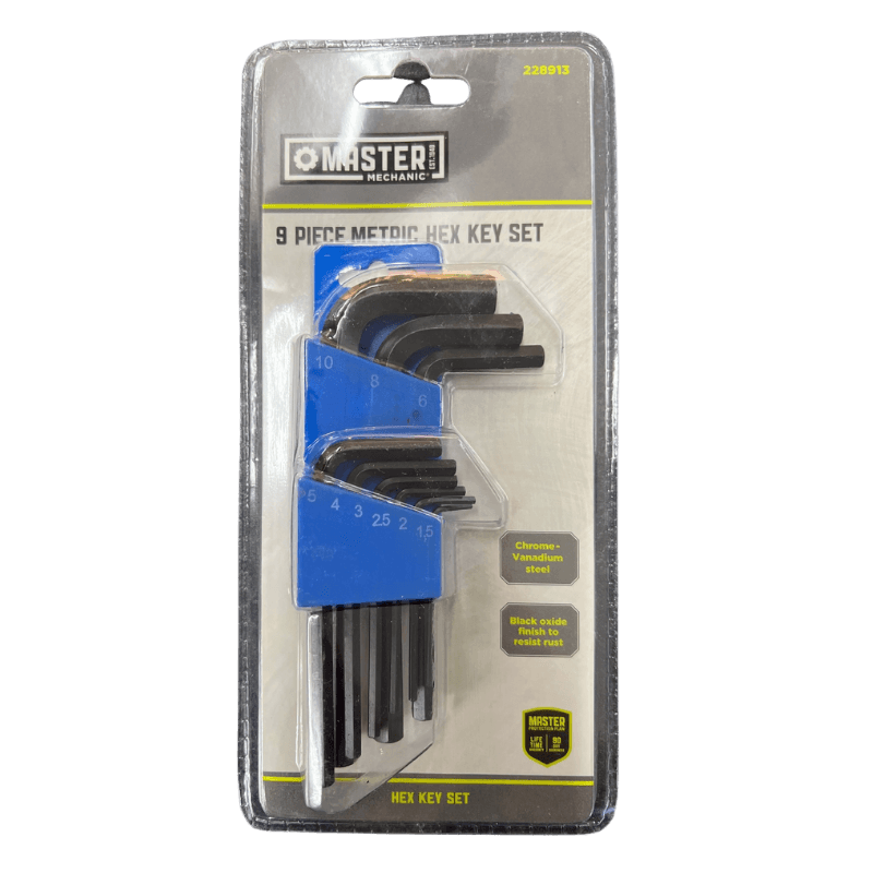 Master Mechanic, Master Mechanic Metric Hex-L Key Set 9-piece.