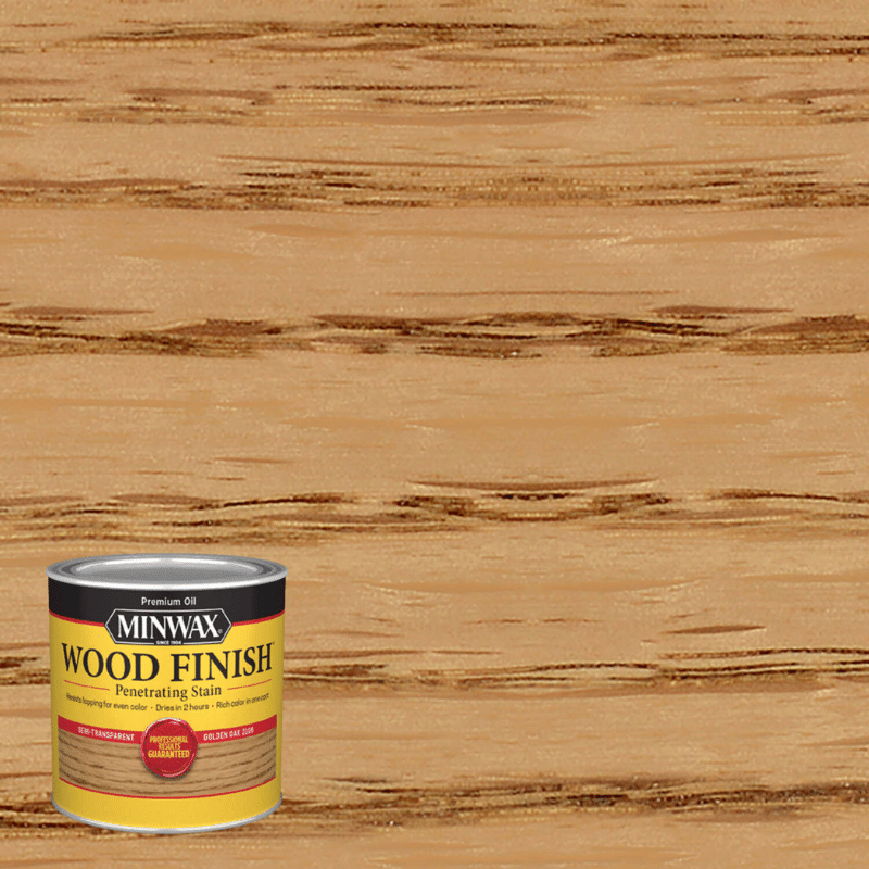 Minwax®, Minwax Oil-Based Wood Stain Semi-Transparent Golden Oak 0.5 pt.