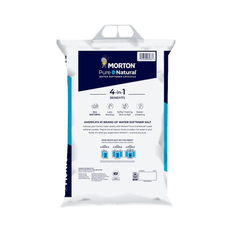 Morton®, Morton Salt Pure And Natural Water Softener Salt Crystal 40 lb.