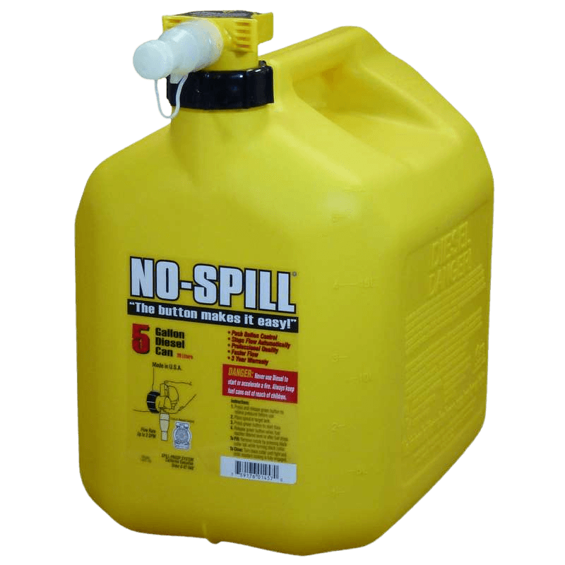 No-Spill, No-Spill Plastic Diesel Can 5 gal.