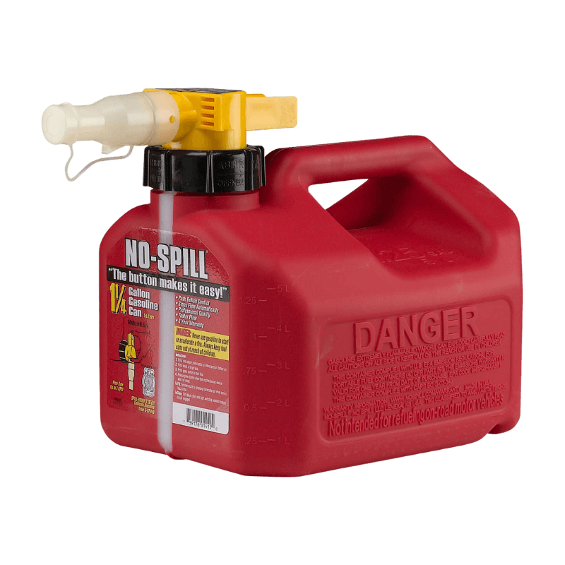 No-Spill, No-Spill Plastic Gas Can 1-1/4 gal.