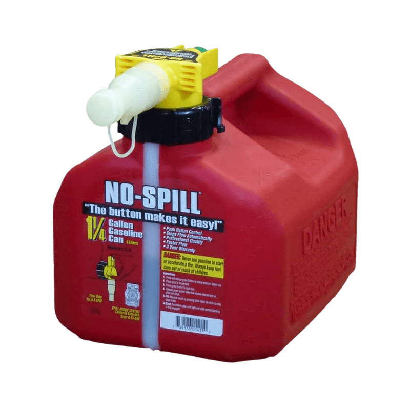 No-Spill, No-Spill Plastic Gas Can 1-1/4 gal.