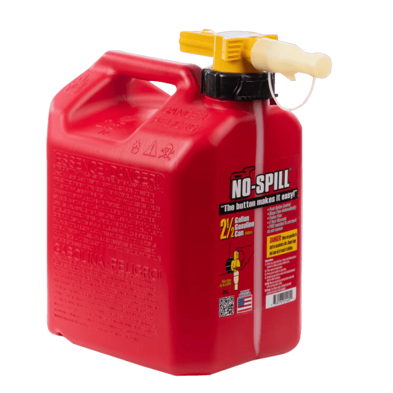 No-Spill, No-Spill Plastic Gas Can 2-1/2 gal.