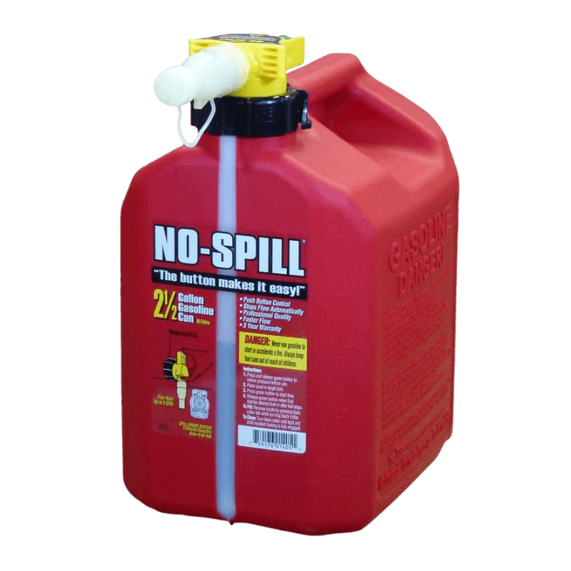 No-Spill, No-Spill Plastic Gas Can 2-1/2 gal.