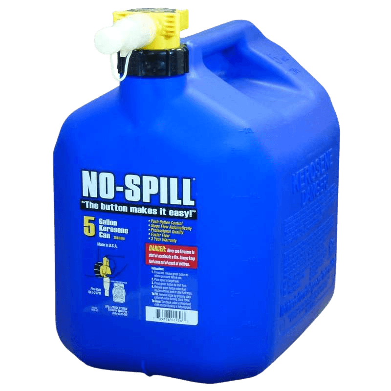 No-Spill, No-Spill Plastic Kerosene Can 5 gal.